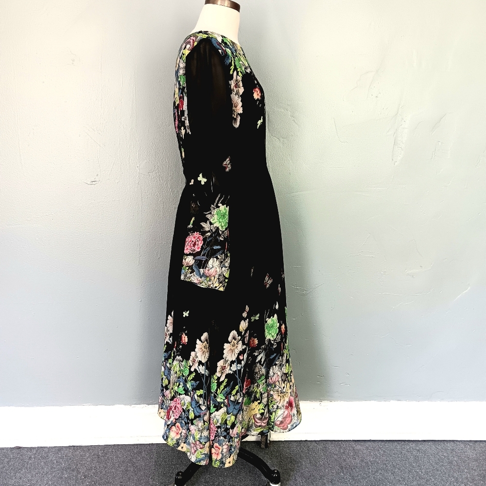 Floral Black Maxi Dress - Picture 5 of 16